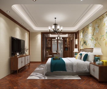 New Chinese Style Bedroom-ID:486822563