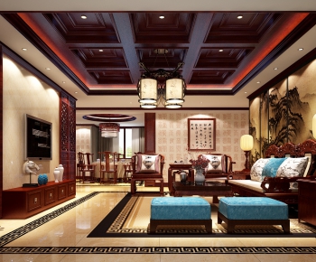Chinese Style A Living Room-ID:465913262