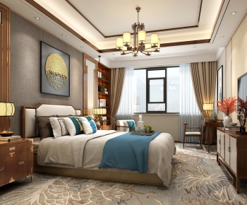 New Chinese Style Bedroom-ID:929609926