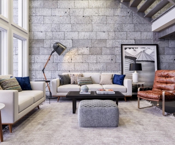 Industrial Style A Living Room-ID:489769344