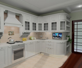 European Style Kitchen Cabinet-ID:270225729