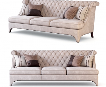 American Style Three-seat Sofa-ID:879572864