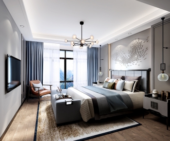 New Chinese Style Bedroom-ID:711345166