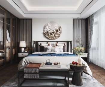 New Chinese Style Bedroom-ID:502554755