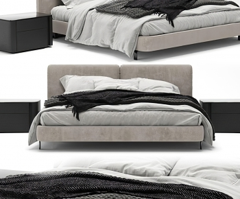 Modern Double Bed-ID:609045341