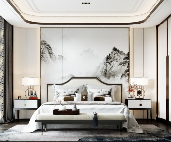 New Chinese Style Bedroom-ID:296361828