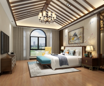 New Chinese Style Bedroom-ID:827322682