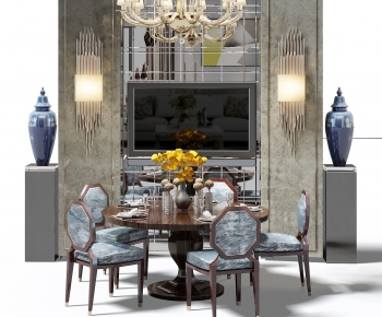 American Style Dining Table And Chairs-ID:272484937