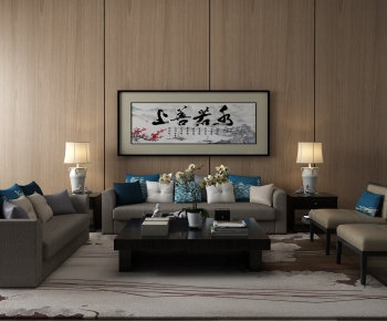New Chinese Style Sofa Combination-ID:419064787