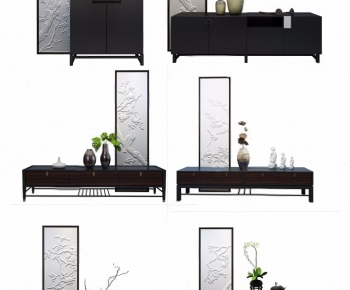 New Chinese Style TV Cabinet-ID:223686818