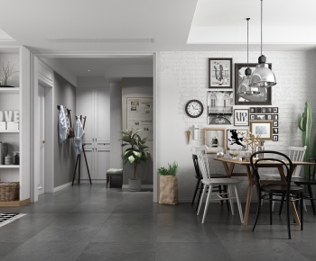 Nordic Style Dining Room-ID:970758856