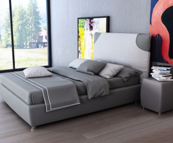 Modern Double Bed-ID:339421955