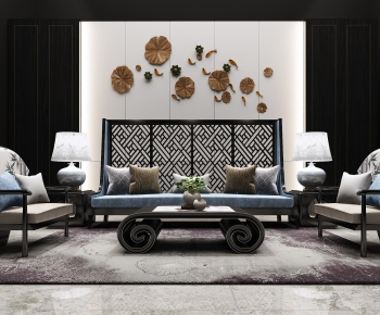 New Chinese Style Sofa Combination-ID:375187766