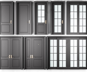 Modern Unequal Double Door-ID:337457368