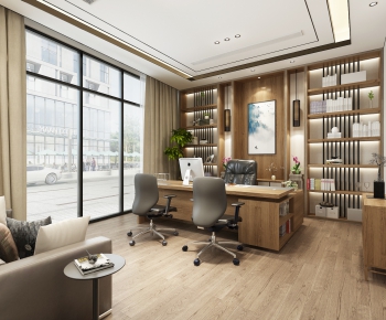 New Chinese Style Manager's Office-ID:403211143
