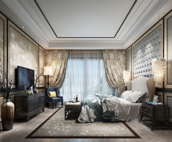 New Chinese Style Bedroom-ID:602481247