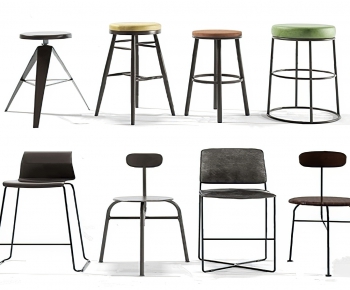 Industrial Style Bar Chair-ID:865892755