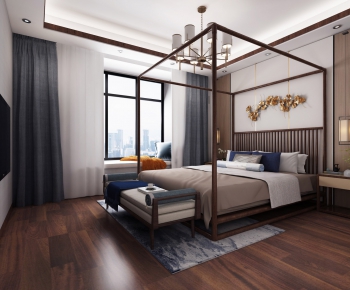 New Chinese Style Bedroom-ID:843262136