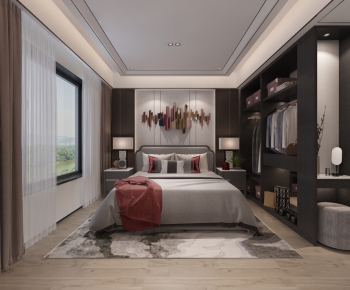 New Chinese Style Bedroom-ID:456823785