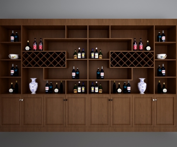 New Chinese Style Wine Cabinet-ID:485221765