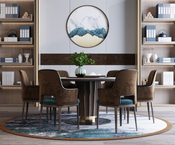 New Chinese Style Dining Table And Chairs-ID:441351973