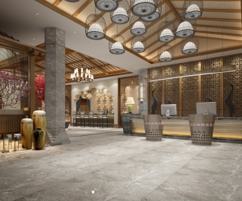 New Chinese Style Lobby Hall-ID:637046367