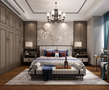 New Chinese Style Bedroom-ID:958716967