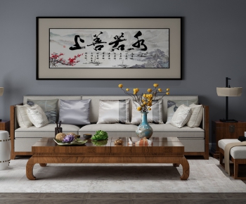 New Chinese Style Sofa Combination-ID:497572533