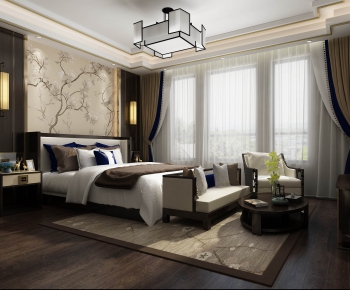 New Chinese Style Bedroom-ID:318016594