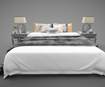 New Chinese Style Double Bed-ID:402807475
