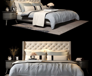 Modern Double Bed-ID:185299545