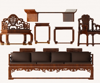 New Chinese Style Sofa Combination-ID:522117276