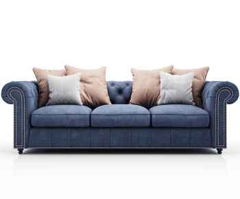 American Style Three-seat Sofa-ID:882465816