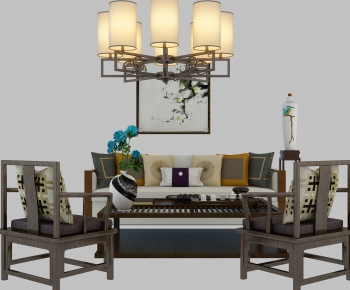 New Chinese Style Sofa Combination-ID:944408267