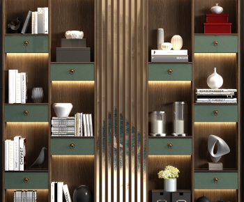 New Chinese Style Bookcase-ID:917104814