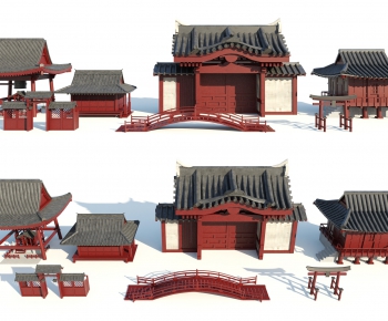 New Chinese Style Ancient Architectural Buildings-ID:372326494
