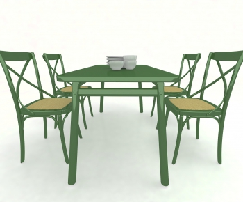 Industrial Style Dining Table And Chairs-ID:996543346