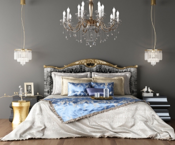 Simple European Style Bedroom-ID:894082426