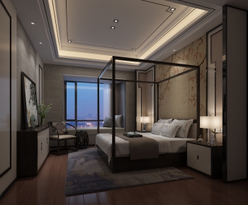 New Chinese Style Bedroom-ID:101934348
