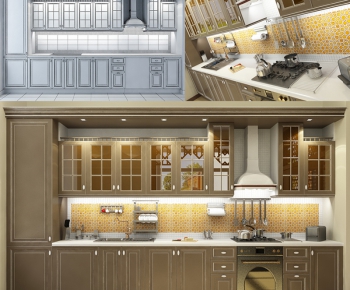Simple European Style Kitchen Cabinet-ID:368773755