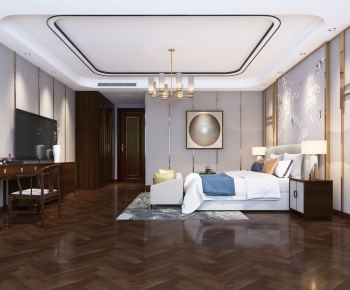 New Chinese Style Bedroom-ID:335374513