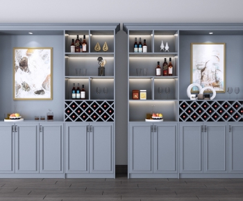 American Style Wine Cabinet-ID:763279554