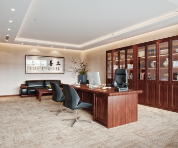 New Chinese Style Manager's Office-ID:838285928
