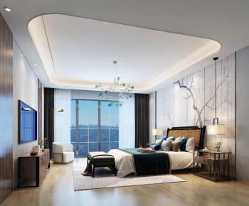 New Chinese Style Bedroom-ID:610322221