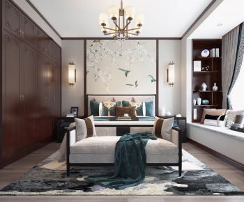 New Chinese Style Bedroom-ID:634035414