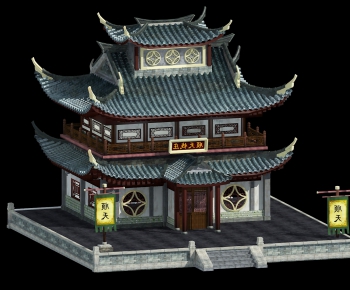 Chinese Style Ancient Architectural Buildings-ID:540769777