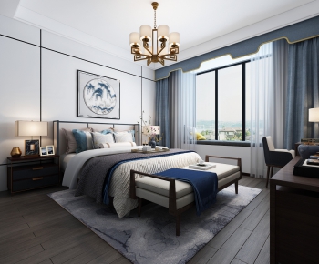 New Chinese Style Bedroom-ID:117286231