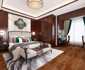 New Chinese Style Bedroom-ID:515225365