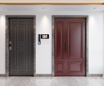 Modern Unequal Double Door-ID:686705293