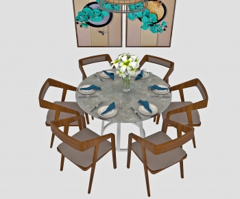 New Chinese Style Dining Table And Chairs-ID:325368441